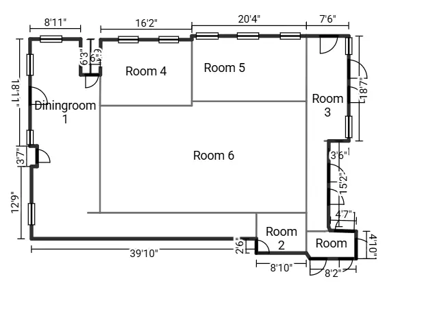 Precision floor plan with room dimensions from HVAC load calculation scan — Garland TX